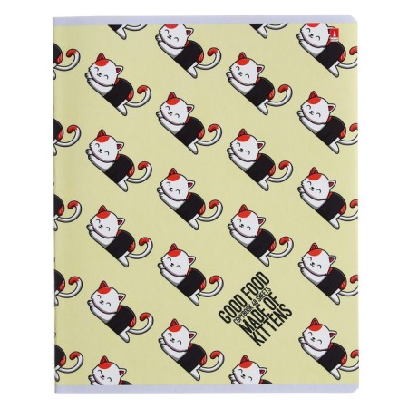 Notebook of 48 sheets in the cage "which", the cover coated cardboard, matte lamination of Soft Touch, mix-5