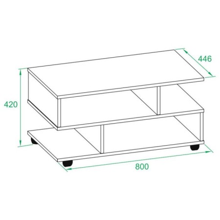 Journal table "SZH 6", 800 × 446 × 420 mm, the color of the oak made-2