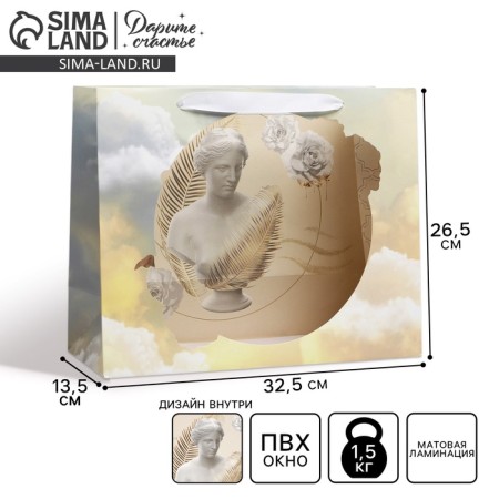 Gift package laminated with a plastic window, packaging, “nymph”, 32.5 x 26.5 x 13.5 cm-1