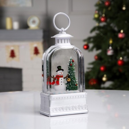 LED figure “Lantern with a snowman” 10.7 × 20.5 × 6-1
