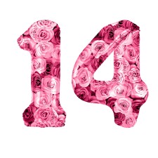 Набор фольгированных шаров 34" «Цифра 14», 2 шт.