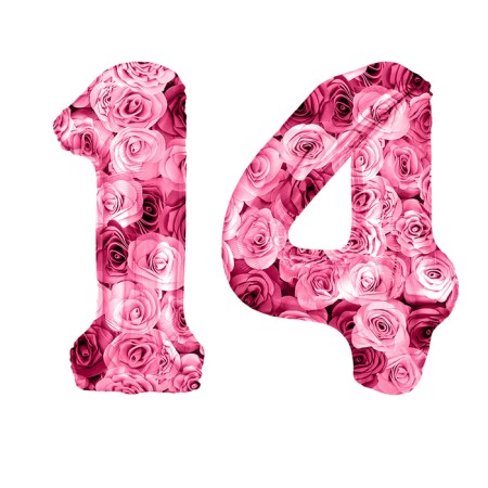 Set of foil balls 34 “Figure 14”, 2 pcs.
