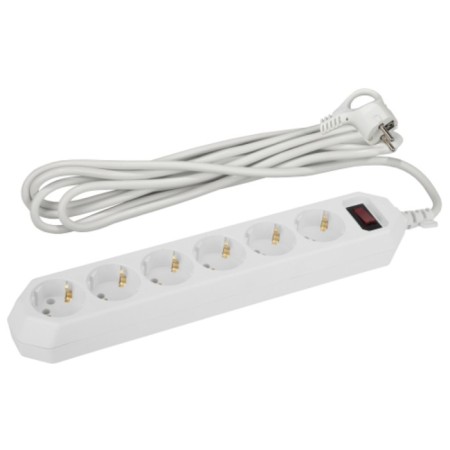 USF-6S-1.5M-W network filter with basic protection with a ground with a circuit breaker of 6 outlets 1.5m 10A white