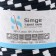 Knitted yarn secondary 90% cotton, 10% p/e, 100m/450 ± 50 g (white-black striped)