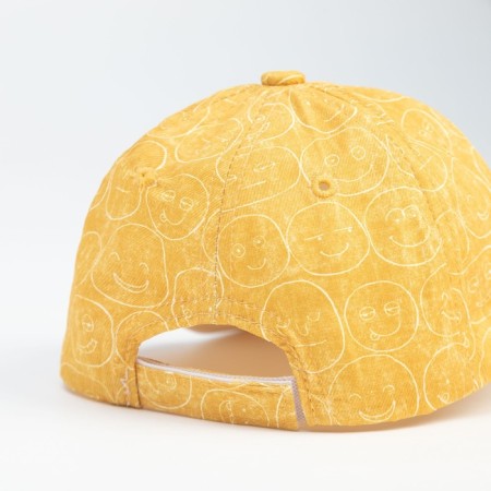 Baby cap with a straight visor minku yellow color, rn 50-1