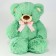 Soft toy "Bear", with a bow, 60 cm, green color