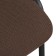 Stool "iso" the frame is black, the upholstery is brown fabric