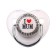 Nipple - orthodontic dummy, I love mum, with a cap, +6 months, white/silver, rhinestones