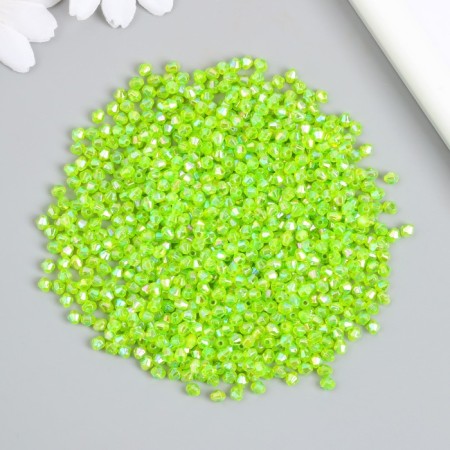 Beads for creativity Plastic "Rhombus Crystal Holography Greens" set 20 grams 0.4x0.4 cm-2