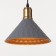 Bayerlux lamp "Cheka" E27 40W Gray-gold 24x24x17-117 cm