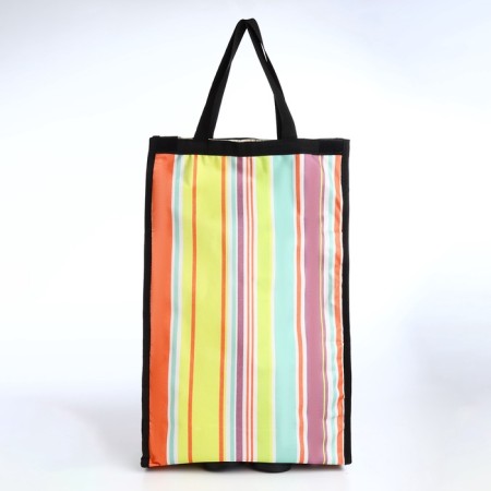 Folding bag on Velcro, 2 wheels, colorful color-1