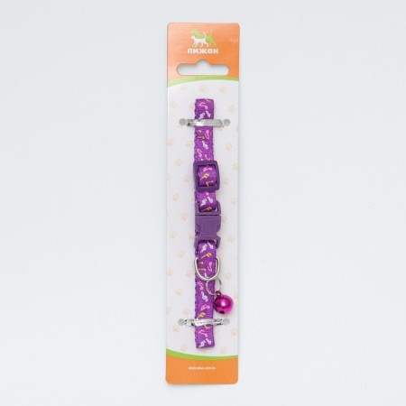 Two -layer collar with Fasteks "Music", 30 x 1 cm, purple-7