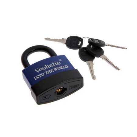 The castle is hinged, 70 mm, copper cylinder, moisture -proof, short puff, 3 keys mix-9
