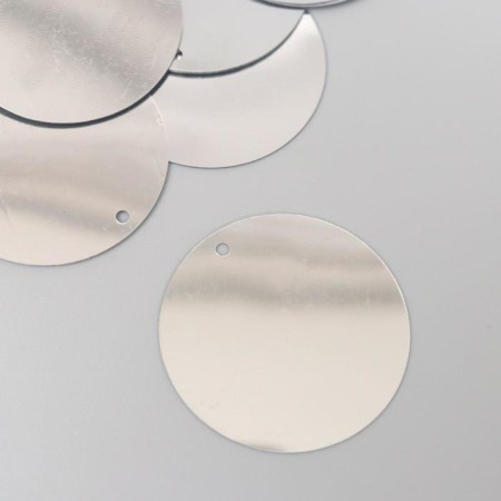 Sequins "circle" silver set 30 g d = 3 cm