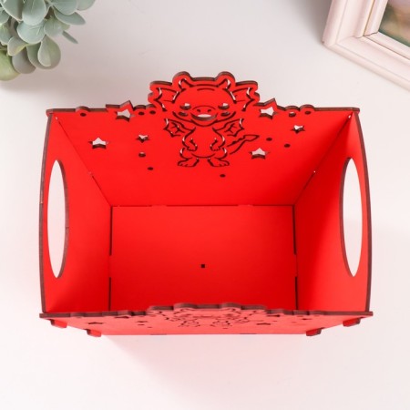 Basket-jacket "Dragosh" red 18x12x14.5 cm (set of 5 parts)-3