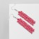 Acryl Earrings “Mammoth”, Pink Color