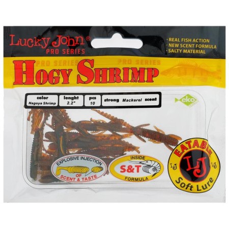 Vibro -tail LJ Pro Series Hogy Shrimp edible, 5.6 cm, 10 pcs., Color 085-1