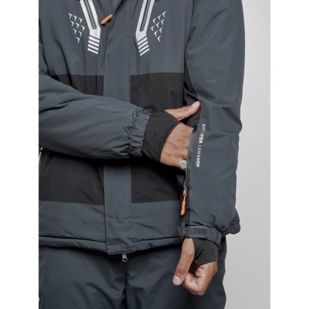 Male winter ski costume, size 56, dark gray color-9