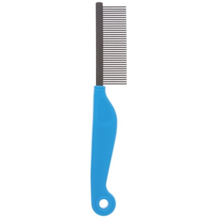Delight antistatic comb, 37 teeth 23 mm, plastic pen, black and blue-2