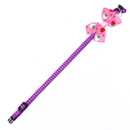 Collar "strawberries", 30 x 1 cm, nylon, pink-5