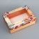 The box is folding, the lid is-"flowers", 24 x 17 x 8 cm with a window