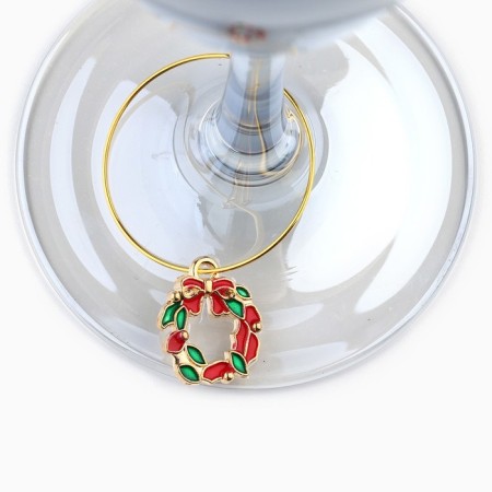 Decoration for the glass New Year's "New Year will give a fairy tale" 3 pcs, diameter 3 cm-2