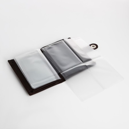 Male purse on Magnet, 3 in 1, for bills, auto documents and passports, brown color-6
