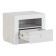 Bedside table "Amelie No. 2", 470 × 432 × 584 mm, color ash anchor light / white gloss