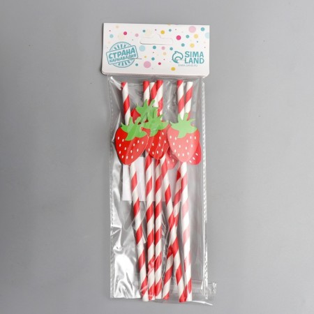 Strawberry cocktail tubes, 6 pieces in a set-1