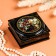 Casket "Flowers" with a lining, 10 × 10 cm, lacquer miniature