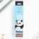 Pencil is a simple blacks -granographic without an eraser "Be like a panda"