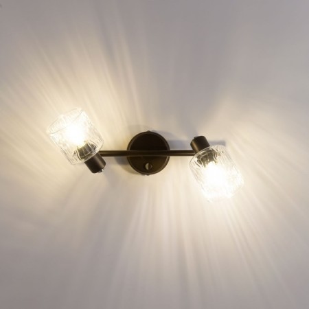 Sconces Citilux "Artist" CL510525, 37x15 cm, 2x40W, E14, brown color-2