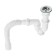 Aquant siphon for washing, 1 1/2 "x 40 mm, direct -flowing with a meter, with a corrugation 40x40/50 mm