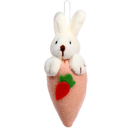 Soft toy "Hare with carrots", on the suspension, the color of mix-4
