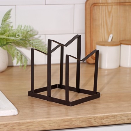Holder for covers and cutting boards of a shade, 12.5 × 16 × 15 cm, black color-1