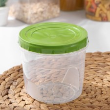 Банка для хранения продуктов, пластиковая, 1 л, цвет микс