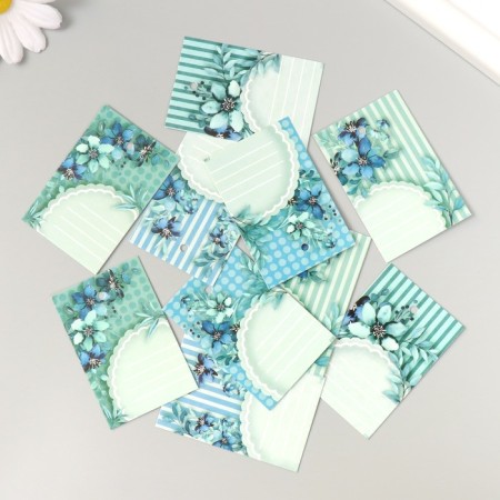 Cardboard "Flowers 09" set 10 pcs (5 types) 4x6 cm-1