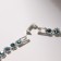 Bracelet with rhinestones "ice" stream, blue color in silver, 18 cm