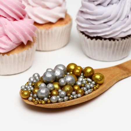 Sprinking confectionery with glitter "shine" gold, silver 1.5 kg-1