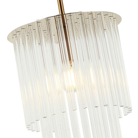 Suspended lamp Imposio 1xe14 40W, size 20x20x49-150 cm, bronze color-2