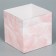 Gift box for flowers with PVC lid, packaging, "marble", 12 x 12 x 12 cm