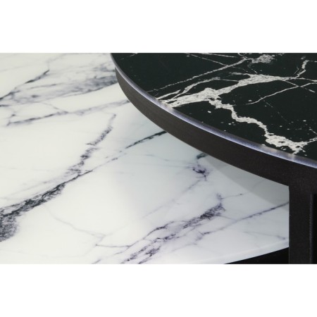 Tables Journal Loft DQ No. 2 Duae (set), D605 (475), H420 (320), f/n black-white marble, m/k Cher-2