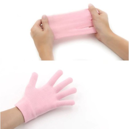 Gloves gel, moisturizing, one size, pink color-6