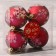 Set of balls plastic D-6 cm, 4 pcs "Snow Eide Frame" Red Red