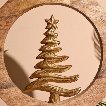 Interior souvenir in the wooden ring "spruce" 30x8x33 cm-2