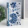 Safe-book wood to the leatherette "Fairytale blue flowers" 21x13x5 cm