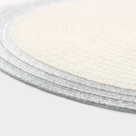 Serving napkin on the table "Lana", d = 38 cm, white color-3