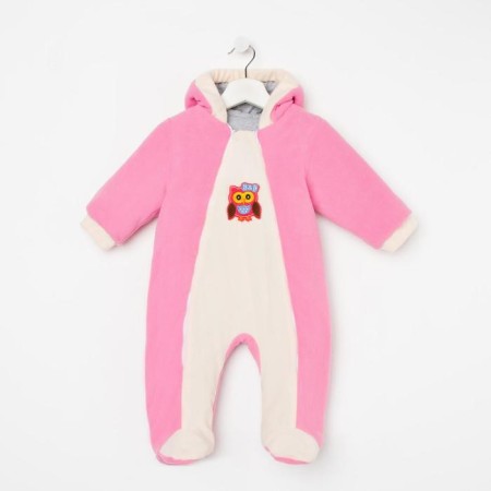 Combineson children with ears, color pink/print, height 62-68 cm (20)