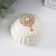Coramics Coramics "Flower Spiral" with pearls 8.5x8.5x6 cm