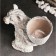 Steam for the little things "Bear with a basket" White with silver, 30cm
